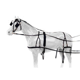 Tough1 Nylon Horse Harness | Lightweight Driving Harness with Blinders and Breeching