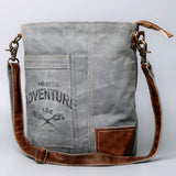 Ohlay Bags Vintage Canvas Crossbody Bag for Women & Men, Leather Trim Messenger Shoulder Bag