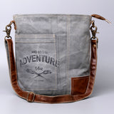 Ohlay Bags Vintage Canvas Crossbody Bag for Women & Men, Leather Trim Messenger Shoulder Bag