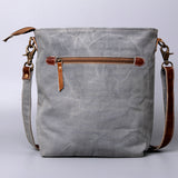 Ohlay Bags Vintage Canvas Crossbody Bag for Women & Men, Leather Trim Messenger Shoulder Bag