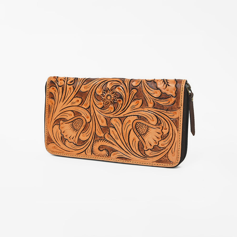 OHLAY WALLET Hand Tooled Genuine Leather women bag western handbag purse - Uhorse