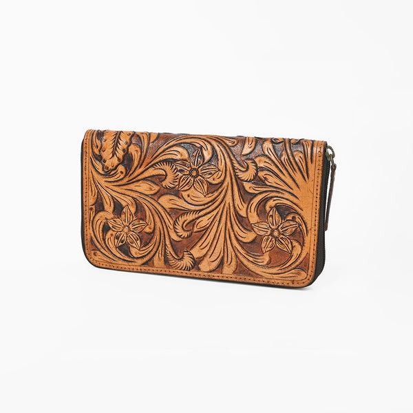 OHLAY WALLET Hand Tooled Genuine Leather women bag western handbag purse - Uhorse