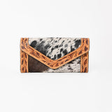 OHLAY Wallet Hand Tooled Hair-On Genuine Leather Women Bag Western Handbag Purse | Womens Handbags |Leather Belt for Summer