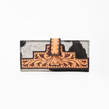 OHLAY Coin Purse Hand Tooled Hair-On Genuine Leather Women Bag Western Handbag | for Cute