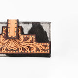 OHLAY Coin Purse Hand Tooled Hair-On Genuine Leather Women Bag Western Handbag | for Cute