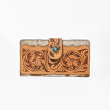 OHLAY Coin Purse Hand Tooled Hair-On Genuine Leather Women Bag Western Handbag | for Cute