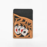 OHLAY Card Holder Hand Tooled Genuine Leather Women Bag Western Handbag Purse | for