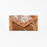 OHLAY Coin Purse Hand Tooled Hair-On Genuine Leather Women Bag Western Handbag | for Cute