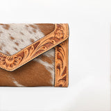 OHLAY Coin Purse Hand Tooled Hair-On Genuine Leather Women Bag Western Handbag | for Cute