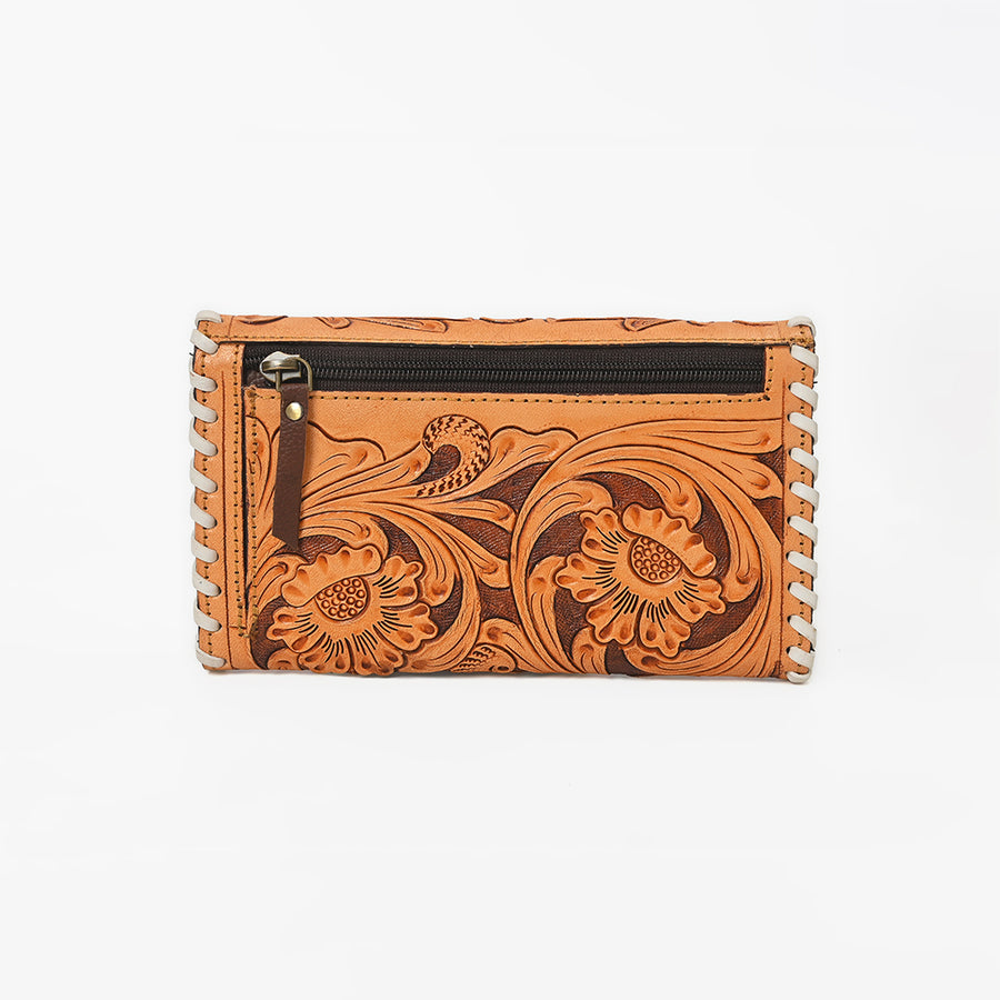 OHLAY Wallet Hand Tooled Hair-On Genuine Leather Women Bag Western Handbag Purse | Womens Handbags |Leather Belt for Summer