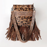 American Darling Messenger Hand Tooled Hair On Genuine Leather Western Women Bag Handbag Purse | Cute