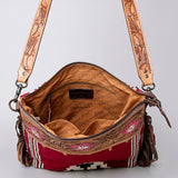 American Darling Crossbody Hand Tooled Saddle Blanket Genuine Leather Bag