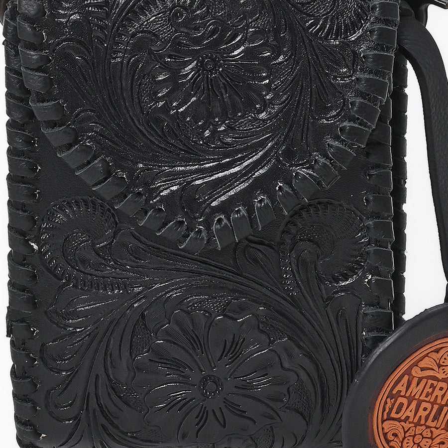 American Darling Cell Phone Holder Hand Tooled Genuine Leather Western Women Bag Handbag Purse | Travel Bags College Casual