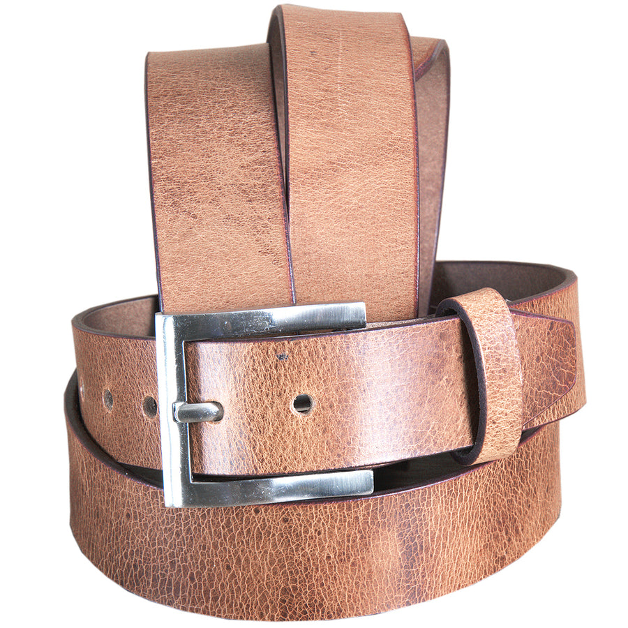 HILASON Western Genuine Leather Belt for Handmade Unisex Full Grain Heavy Duty Belt Tan - Uhorse