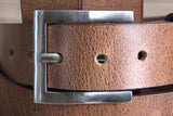 HILASON Western Genuine Leather Belt for Handmade Unisex Full Grain Heavy Duty Belt Tan