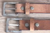 HILASON Western Genuine Leather Belt for Handmade Unisex Full Grain Heavy Duty Belt Tan