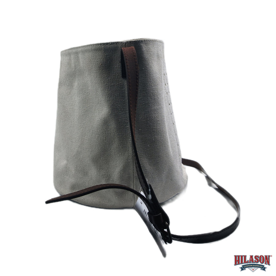 Hilason Horse Breathable  Canvas Grazing Muzzle w/ Adjustable Leather Strap