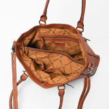 Magnolia Rodeo Genuine Leather Embroidered Tote Bag Black | Houston Livestock Show and Rodeo