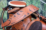 Ni-W02Bk1-16" Western Leather Cowboy Ranch Roping Horse Saddle Tack Set
