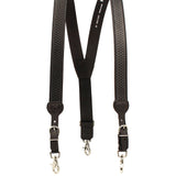 Nocona Belt Mens Basic Basket Leather Suspender Black