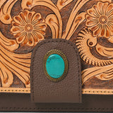 OHLAY Wallet Hand Tooled Genuine Leather Women Bag Western Handbag Purse | Womens Handbags |Leather Belt for Summer
