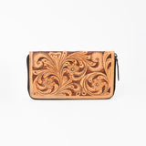 OHLAY Wallet Hand Tooled Genuine Leather Women Bag Western Handbag Purse | Womens Handbags |Leather Belt for Summer