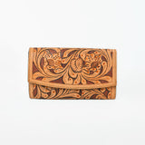 OHLAY Wallet Hand Tooled Genuine Leather Women Bag Western Handbag Purse | Womens Handbags |Leather Belt for Summer