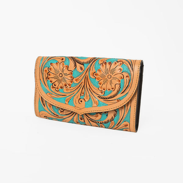 OHLAY WALLET Hand Tooled Genuine Leather women bag western handbag purse - Uhorse