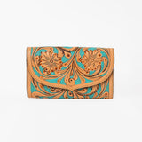 OHLAY Wallet Hand Tooled Genuine Leather Women Bag Western Handbag Purse | Womens Handbags |Leather Belt for Summer