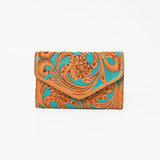 OHLAY Wallet Hand Tooled Genuine Leather Women Bag Western Handbag Purse | Womens Handbags |Leather Belt for Summer