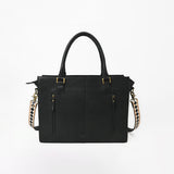Ohlay Tote Hair-On Leather Checkerboard Western Handbag Fringe Shoulder Bag