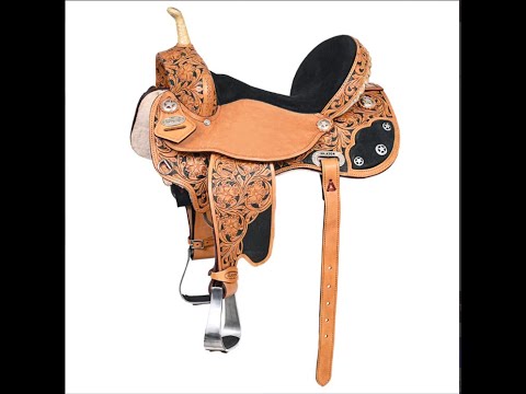 HILASON Brown 15 In Western Horse Flex Tree Barrel Trail In