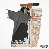 HILASON Western Horse Bull Riding Genuine Leather Rodeo Chaps
