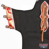 HILASON Western Horse Bull Riding Genuine Leather Rodeo Chaps