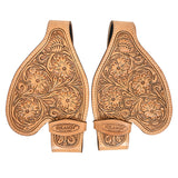HILASON Youth Western Saddle Replacement Fenders, Genuine Leather Short Fenders with Adjustable Buckles & Hobble Strap