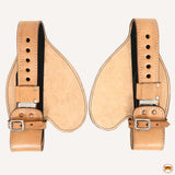 HILASON Youth Western Saddle Replacement Fenders, Genuine Leather Short Fenders with Adjustable Buckles & Hobble Strap