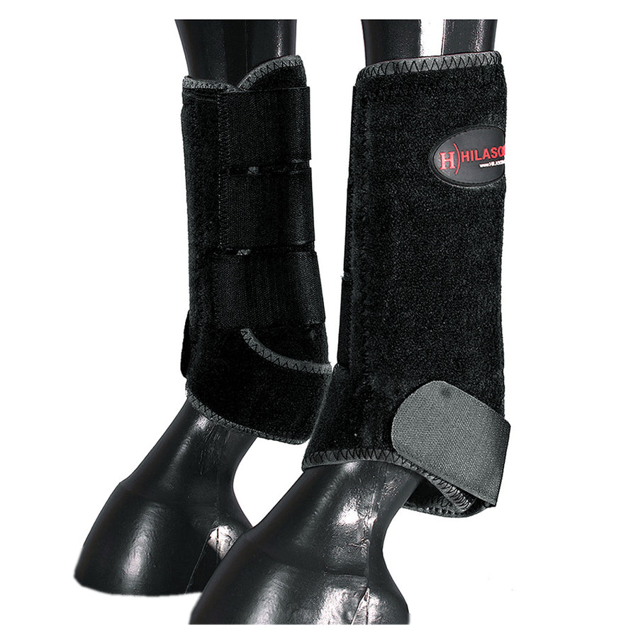 HILASON Horse Front Leg Neoprene Shock Absorbing Sport Boot Black Medium - Uhorse