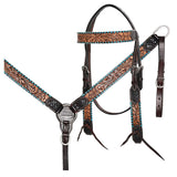 HILASON Western Horse Headstall and Breast Collar Set Leather - Uhorse