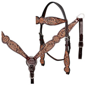 Hilason Western Horse Headstall Breast Collar Tack American Leather