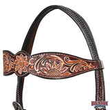 Hilason Western Horse Headstall Breast Collar Tack American Leather