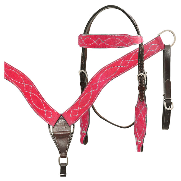 Western Leather Breast Collar Headstall - Uhorse