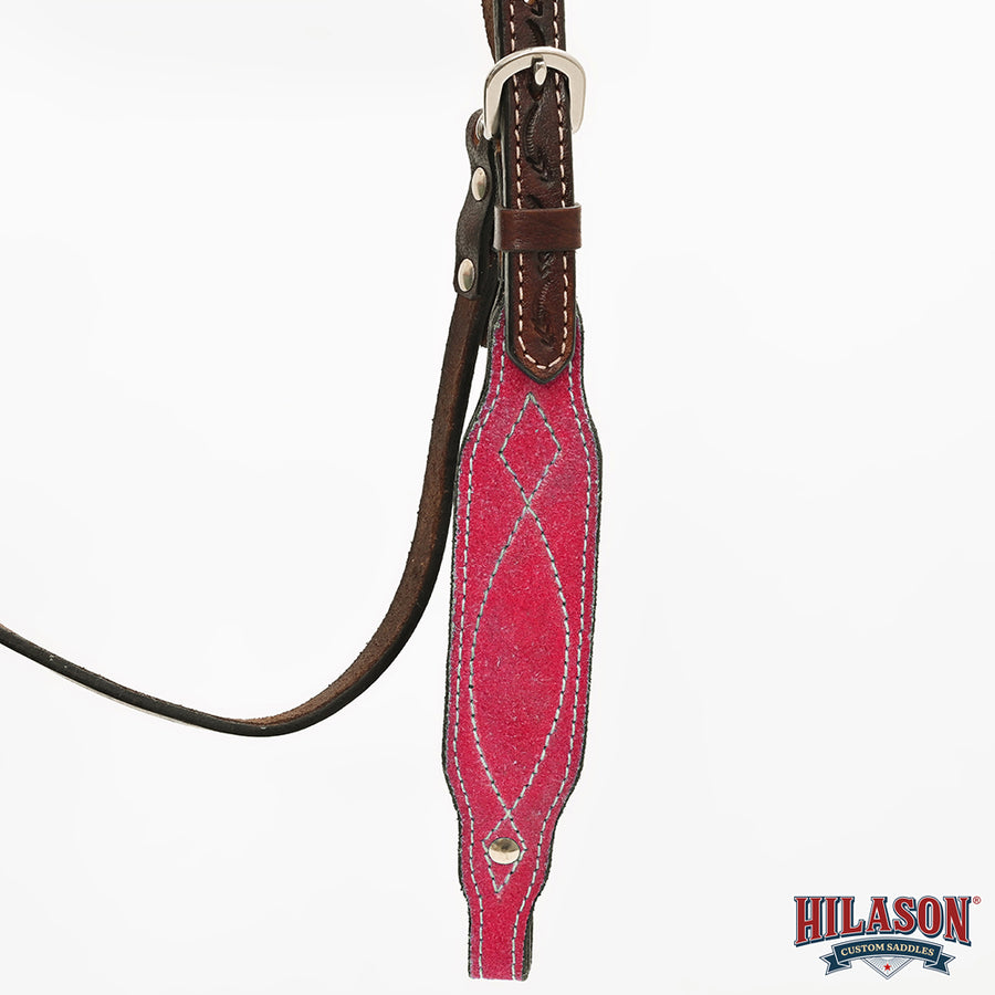 Hilason Leather Western Horse Breast Collar Headstall Set Red