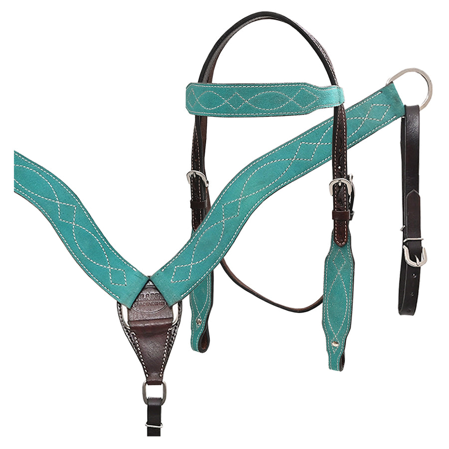 Western Leather Breast Collar Headstall - Uhorse