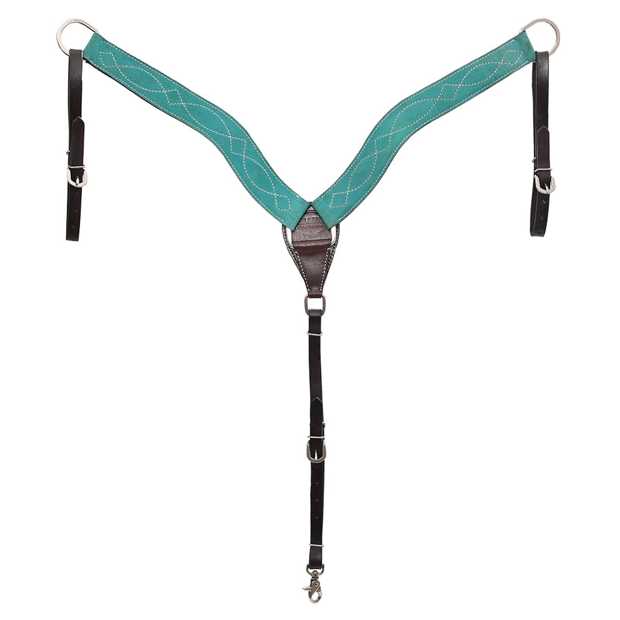 Hilason Leather Western Horse Breast Collar Headstall Set purple