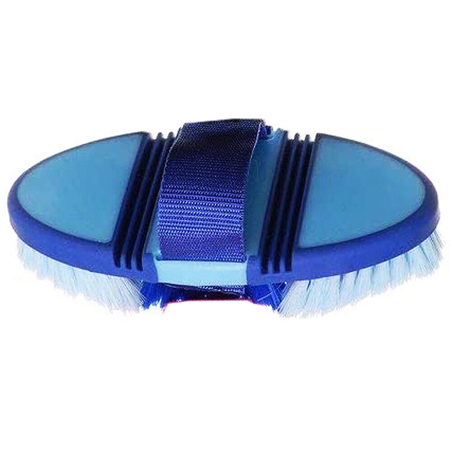 Royal Blue Tough1 Tk. H. Grooming Great Grips Flex Finishing Brush – by Hilason – Cowboy and equestrian accessories