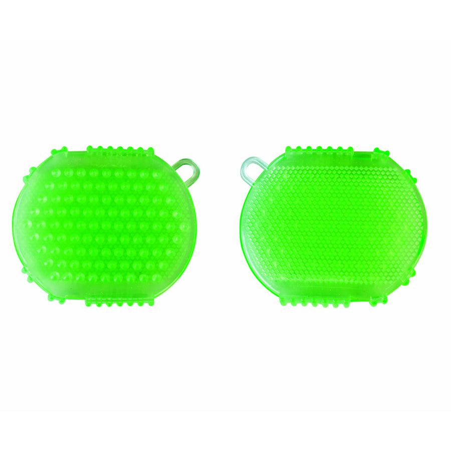 Hilason Rubber Jelly Scrubber for Horses, Soft Silicone Grooming Brush with Dual-Sided Tips for Sensitive Areas, Legs & Body