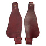Burgundy leather saddle fender with brass rivets - Uhorse
