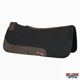 HILASON Western Wool Felt Horse Saddle Pad W/ Distressed Wear Leather | for Horses