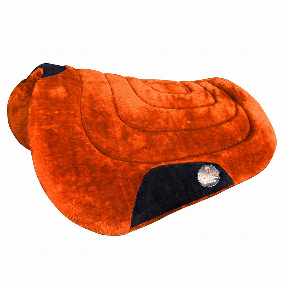 HILASON Western Endurance All Purpose Horse Fleece Saddle Pad Orange - Uhorse