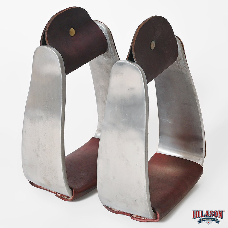 HILASON Saddle Stirrup Stirrups Pair Engraved Copper Card Suits Turquoise Chip Inlay Leather Treads